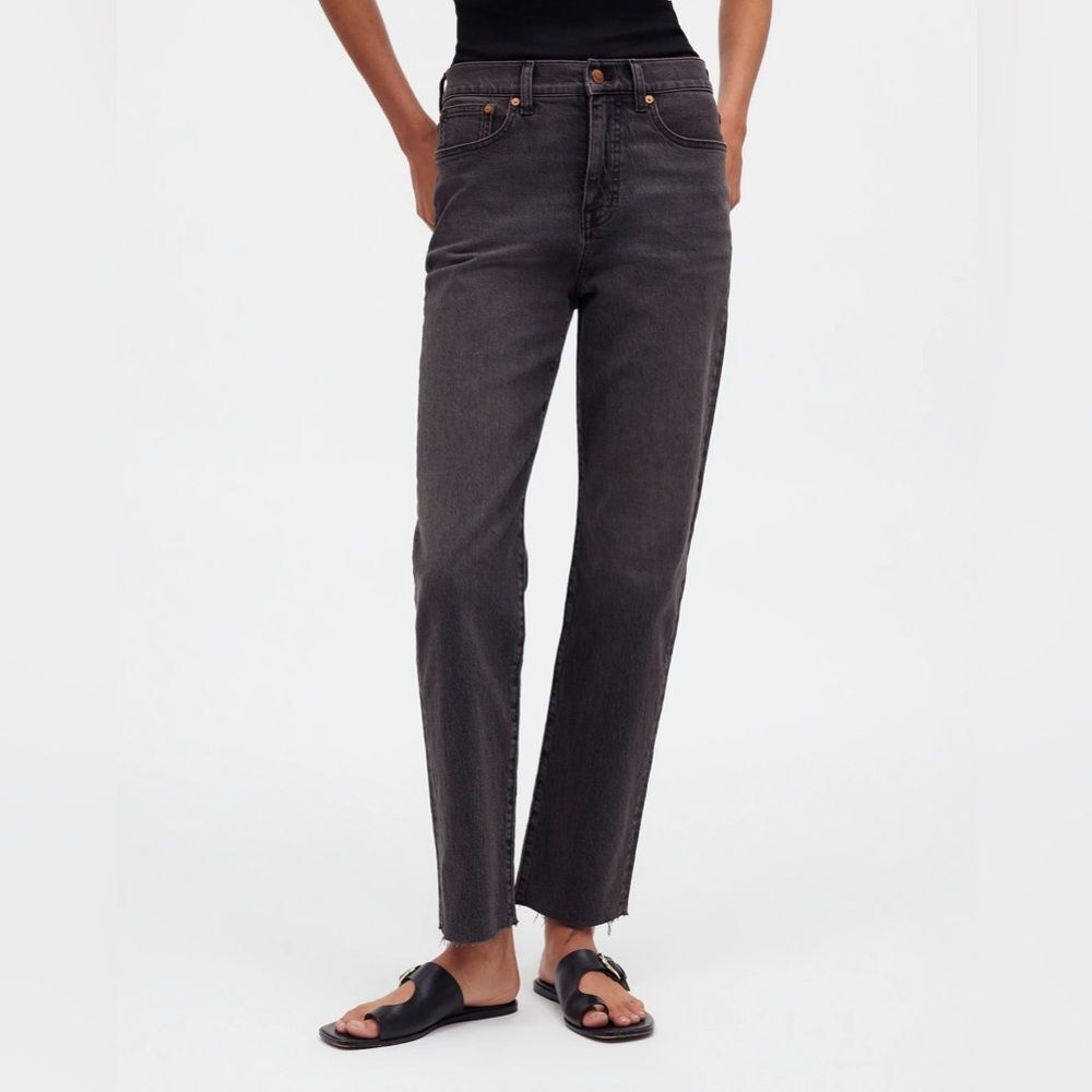 Madewell NWT Tall 90s Straight Crop Jeans Size 30T in Benley Wash